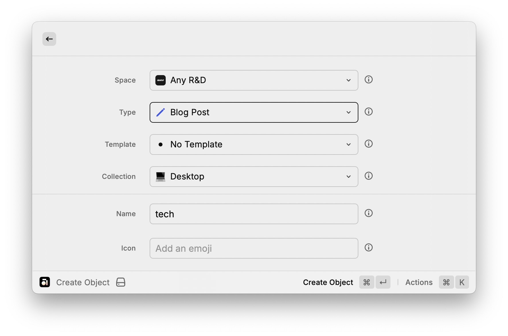 Prefilling Create Form